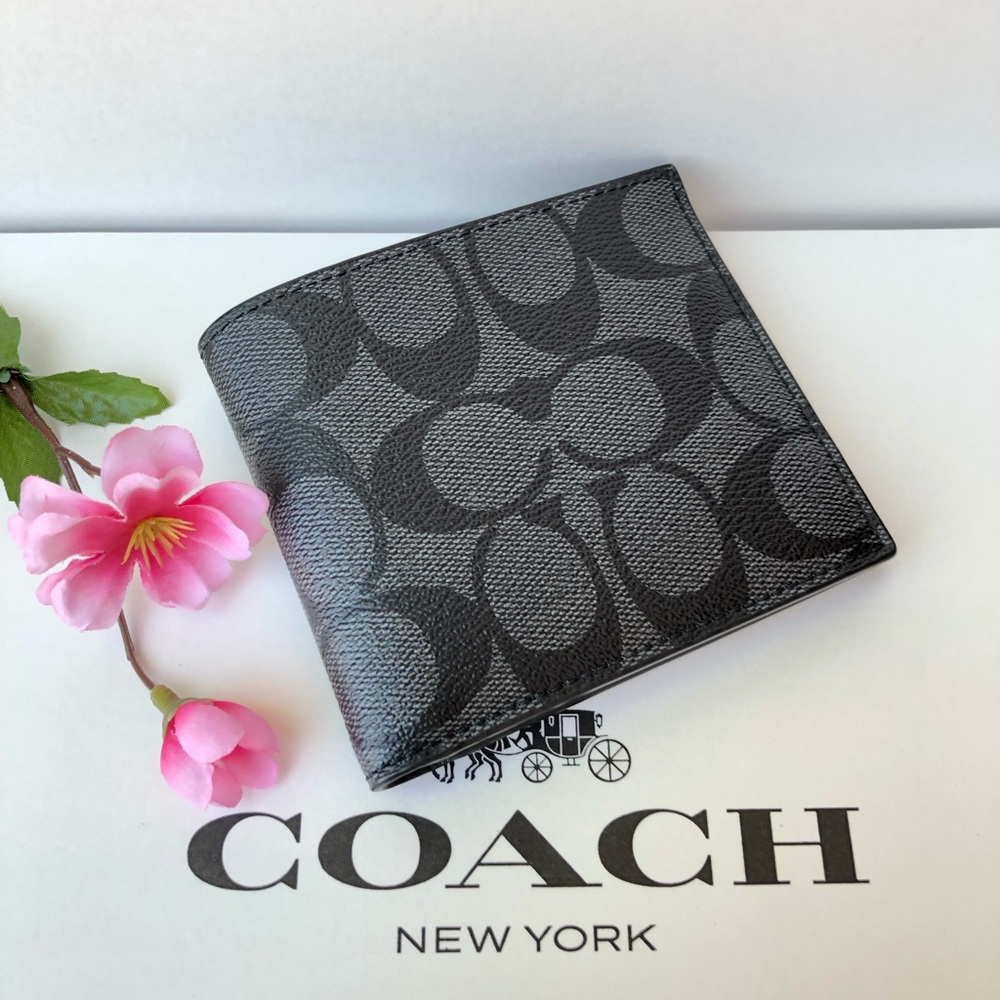 Coach Men’s Double Billfold Wallet F57083 - Picture 7 of 8